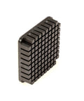 Genuine Replacement Push Block In Black For Commercial Countertop Dicers And Slicers Straight Up Built Tough For Heavy Duty Kitchen Crews Runs Smooth As Silk Daily, showcasing a durable black push block for dicing.