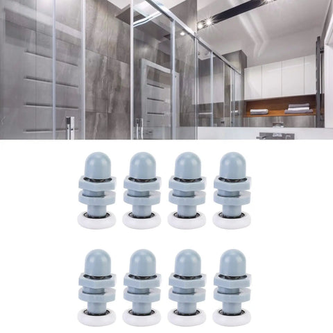 Heavy Duty Sliding Door Rollers That Glide Like Butter Whisper Quiet Swivel Slider Wheels Easy Swap Hardware For Patio Or Bathroom Glass Doors Anti Rattle 20Mm Hub Eight Pack