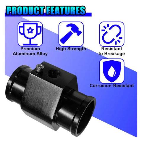 Ridiculously Solid Aluminum Water Temp Joint Pipe With Clamps, 38Mm Radiator Hose Adapter Fitting, showcases premium features and materials.