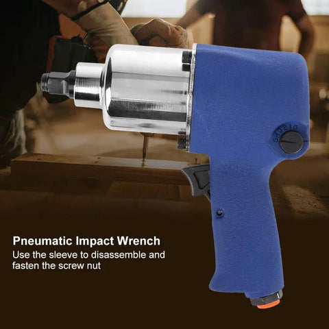 Heavy Duty Pneumatic Impact Wrench Pumps Out Killer 8500 RPM Kick And Rock Solid 65 KG Torque for efficient bolt fastening.