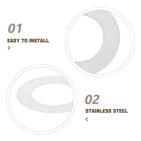 Stainless Steel 100Pcs Thin Spindle Shims Flat Washers 8x14x0.1Mm Door Knob Spacer Repair Kit For DIY Friendly Home Renovation And Furniture Maintenance Low Noise And Easy Install, stainless steel shim detail