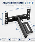 Heavy Duty Adjustable Headboard Brackets For Metal Bed Frame With Dual Bilateral Plates shown with dimensions 12in x 8in x 4in.