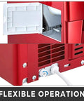 Close-up of Top Shelf Countertop Ice Maker Delivers Clear Blocks Fast Automatic Draining showing flexible operation features.