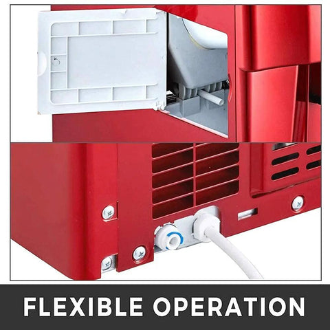 Close-up of Top Shelf Countertop Ice Maker Delivers Clear Blocks Fast Automatic Draining showing flexible operation features.