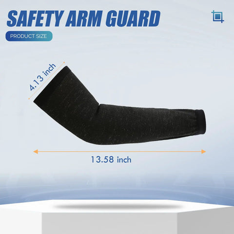 Heavy Duty Cut Resistant Arm Sleeves, Anti Puncture High Risk Guard For Thin Skin, Advanced Weave Featuring Seamless Stitching, Black one size, 4.13 x 13.58 inch.