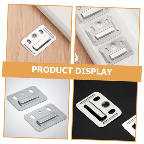 Tough As Nails Stainless Steel Wall Panel Clips And Furniture Buckle Clamps displayed on various surfaces, highlighting rust-proof design.