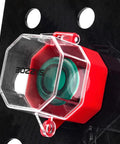 Emergency Stop Push Button Switch With Transparent Protection Cover Red Stop Box Key Lock for safety on black panel