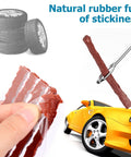 Heavy Duty Tire Repair Kit 45 Piece Set For Cars, RVs, SUVs, Trucks And Motorcycles with rubber strips and plug tools.