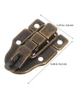 Chic 12 Pc Retro Iron Toggle Hasp Latches For Small Wooden Boxes Antiques Vintage Deco Cabinet Hardware Decorative Locks For Crafts Treasure Chests DIY Projects Antique Metal Styles That Add Old School Charm To Your Home - Olive green metal latch measuring 2.44 x 1.57 inches.