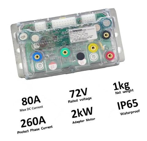 Built Different Bluetooth E Bike Motor Controller For Electric Motorcycle With One Point Two Five Gearbox And Heavy Duty Electrical Protections For Zero Hassle Cruising, showing circuit board detail and specifications.