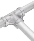 HARFINGTON Tee Pipe Fitting (3/4" x 1" x 1") NPT Female 304 Stainless Steel T-Connector installed in piping system