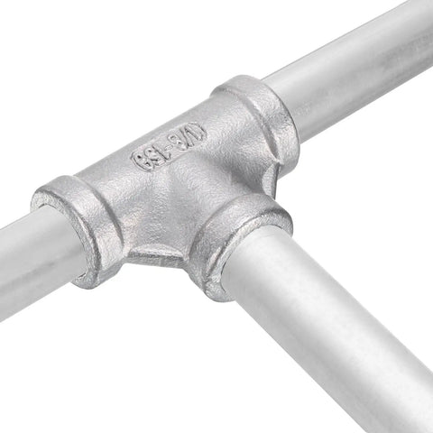 HARFINGTON Tee Pipe Fitting (3/4" x 1" x 1") NPT Female 304 Stainless Steel T-Connector installed in piping system