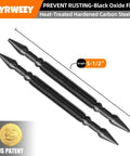 Top Shelf Two Piece Dual Head Spring Nail Punch Setter featuring four practical sizes, black oxide finish, 5-1/2 inch length.