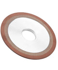Beast Mode Diamond Grinding Wheel For Hard Metals, 125mm disc with 32mm arbor, shown at a slight angle, smooth abrasive surface.