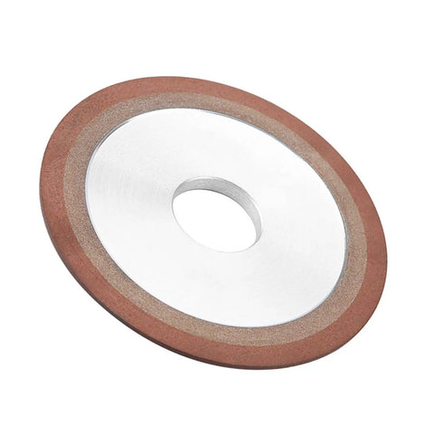 Beast Mode Diamond Grinding Wheel For Hard Metals, 125mm disc with 32mm arbor, shown at a slight angle, smooth abrasive surface.