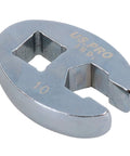 Top Shelf 10mm Crowfoot Wrench 3 8 Inch Drive Metric Spanner slick fitting adapter with chrome finish for torque wrenches.
