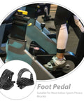 Replacement Bike Pedal Plates For Exercise Bike Beefy Heavy Duty Folding Pedals With Straps on an indoor cycling setup