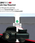 Top Pull Magnetic Gate Latch With Self Latching Mechanism For Pool Fences, Key Or Keyless Lock Option, SL-50KH Black