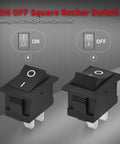 Mini 12V 20A SPST Rocker Switch For Automotive And DIY Projects Pre Wired Black KCD1 Two Pin On Off Toggle Pro Grade 120V