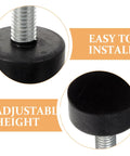 Close-up of screw-in design of 4 Pack Adjustable Rubber Feet for Furniture With Screw In Design Heavy Duty Non Slip Table Leg Levelers