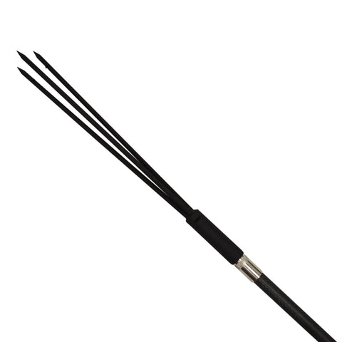 Carbon Fiber 5 Foot Two Piece Pole Spear Set With Travel Bag Three Prong Stainless Tip displayed on white background