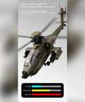 RC Helicopter Flybarless 6CH With Optical Flow Positioning And Brushless Motor Altitude Hold One Key Inverted Flight in Army Green