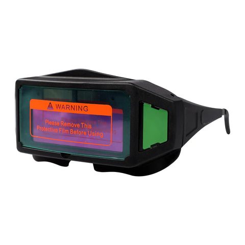 Solar Powered Auto Darkening Welding Glasses With Wide Shade For Tight Spaces Lightweight Safety Goggles With Panoramic View