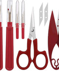 Sewing Seam Ripper Kit With Two Large And Two Small Rippers, Thread Snips And 5 Inch Scissors, Quick Stitch Remover Set