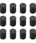 12 Pcs Cylindrical Cabinet Handles And Mini Drawer Pulls In Black For Cabinets Wardrobes Drawers And Jewelry Boxes 0.7 By 0.9 Inch Knobs