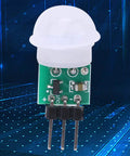 Mini Infrared Motion Sensor Module AM312 For DIY Projects, High Sensitivity Body Sensor With Digital Output, Detects Human Movement, DC 2.7V To 12V, Perfect For Home Automation And Smart Gadgets. Front view with white dome cover and 3-pin PCB