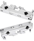 Heavy Duty Drum Set Clamp Holder For Cowbell Bracket With 12cm Rod, silver metal mount on white background