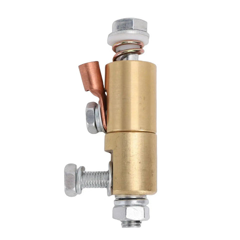 Heavy Duty 500A Brass Welding Ground Clamp With Rotating Device And M10 Hole Diameter, showcasing brass and copper materials for reliable grounding.