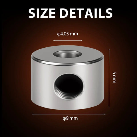 12Pcs Set Screw Collars With 4.05mm Bore, 9mm OD, 5mm Wide, Locking Shaft Stops For Automotive And Industrial Use Nickel Plated Steel