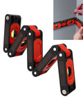 Schimer Foldable Spirit Level Ruler with 4 Bubbles Magnetic Design High Accuracy for DIY Projects Home Decoration 600Mm in a folded position.