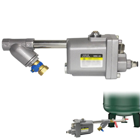 Zero Air Loss Automatic Condensate Drain Valve For Air Compressors 1.6 MPa No Power Mechanical Float Drainer attached to tank