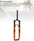 Mountain Bike Front Suspension Fork 27.5 Inch Air Suspension Magnesium Alloy Damping System Orange Trail Ready Lightweight Shock