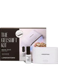GelShift Transformative Top Coat And Foldable UV Lamp Set for Gel Nails Quick 60 Second Cure box with lamp and polish