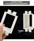 Five Pack 1 Gang Electrical Outlet Box Extenders With Ten Screws White High Temperature PA Material For Fire Resistant Easy Install