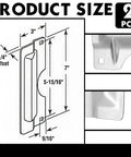 Heavy Hitter Stainless Steel Door Strike Guards Sleek Silver Two Pack dimensions and design details on installation guide.