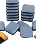 No Sweat Abs Furniture Glide Pads With Strong Peel Tape Floor Guard Mats in gray, designed for easy moving of wood chairs.