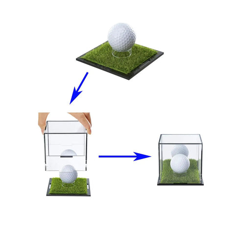 UV Protected Acrylic Display Case For Autographed Golf Balls And Memorabilia With Adjustable LED Lighting assembly