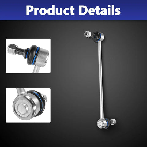 Front Sway Bar Links For Toyota Corolla 2003 To 2019 Also Fits Pontiac Vibe 2003 To 2010 And Scion tC 2005 To 2010 OEM Style Suspension Replacement Link Kit, steel link close-up