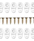 20 Piece Glass Retainer Clips Kit With Solid Screws For Cabinet Doors And Windows Includes Heavy Duty Plastic Holders.