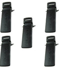 Set of five black Replacement Belt Clip For Baofeng UV-5R Series Two Way Radios Back Clip Spare Pack Easy Swap