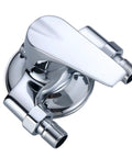Modern Universal Ch Shower Mixer Faucet Deck Mount Hot & Cold Water Sink T & Shower Fixtures for ContemporaBathrooms and Kitchens top view with chrome finish.