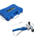 Heavy Duty Manual Pipe Bender For Copper Aluminum And Steel Tubing 0 To 90 Degree Bends With Built In Flaring Tool in blue case