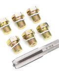Heavy Duty M13 X 1.25mm Oil Pan Drain Plug Thread Repair Kit To Fix Stripped Threads And Stop Leaks With Precision Tap Tool For Easy Car Maintenance And Quick Engine Fluid Service Without A Messy Job, steel bolts and tap