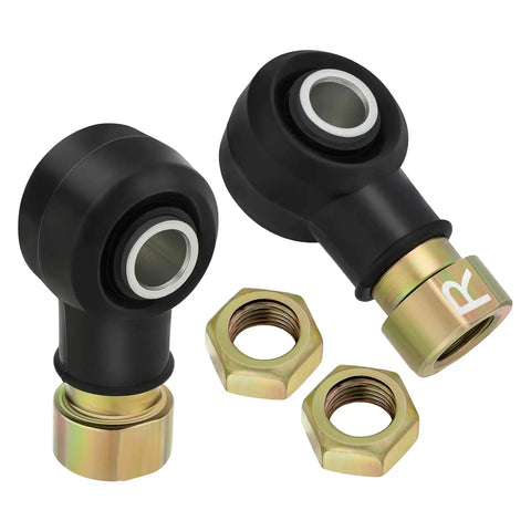 Beefy Left Right Tie Rod End Kit For Polaris Sportsman ATVs 335 400 450 500 570 600 700 800 Magnum Scrambler Trail Boss Xplorer Xpedition Xpress Direct Fit Replacement Steering Kit, black metal ends with nuts