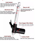 Hardcore Dc Linear Actuator 6000N Thrust 500Mm Stroke, aluminum alloy design with copper wire motor and limit switches.