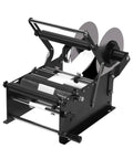 Hand Crank Bottle Labeling Machine Adjustable For Glass Metal Round Zp-50W compact design showing label reels and applicator.